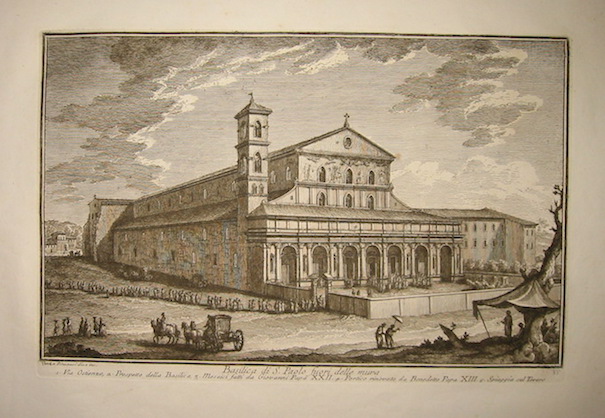 Piranesi Giovanni Battista (1720-1778) - Vasi Giuseppe (1710-1782) Basilica di S. Paolo fuori delle mura 1767 Roma